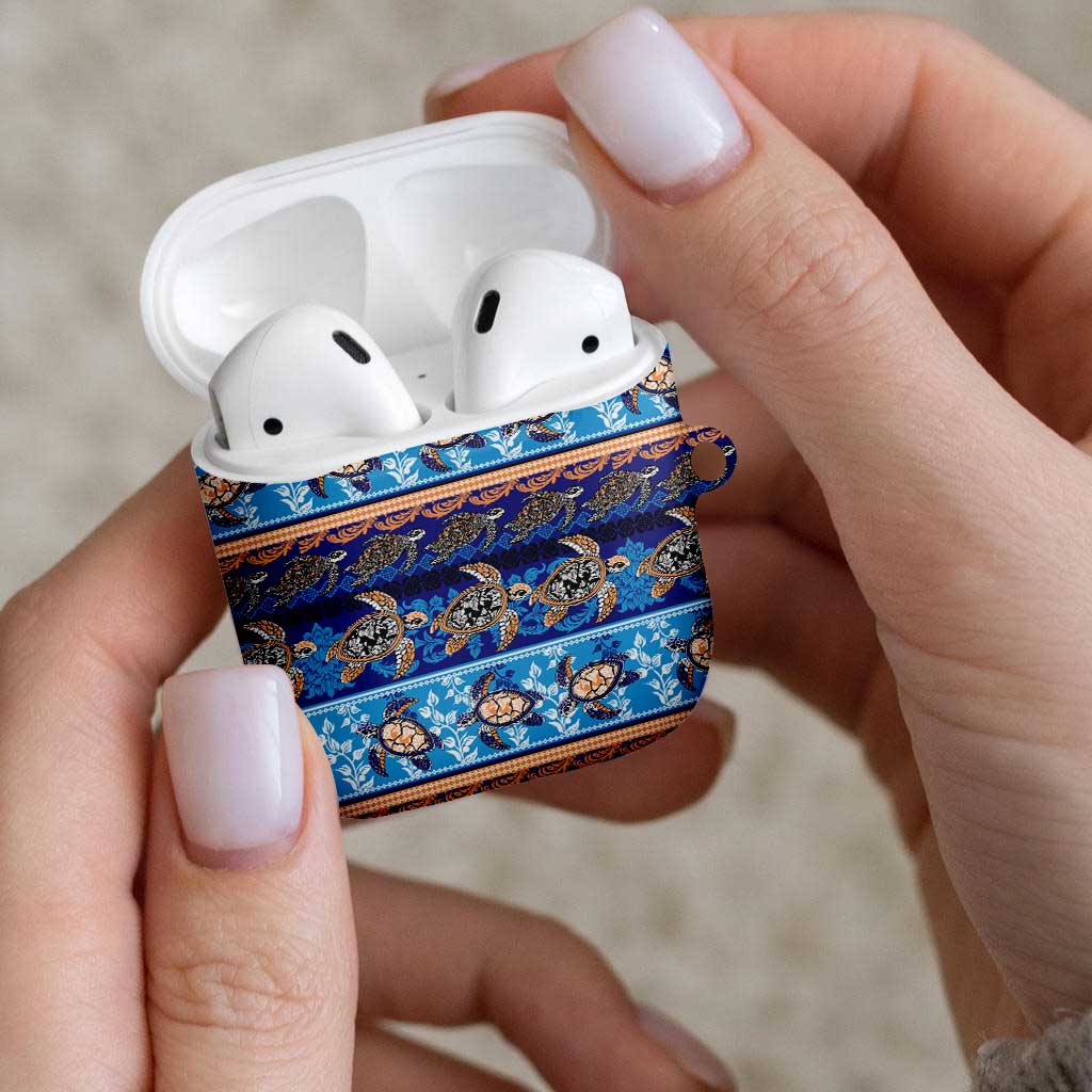 Hawaii Turtles Pattern Special Blue AirPods Case - Polynesian Pride