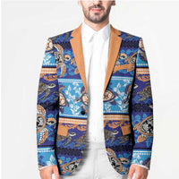 Hawaii Turtles Pattern Special Blue Blazer - Polynesian Pride