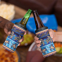 Hawaii Turtles Pattern Special Blue 4 in 1 Can Cooler Tumbler - Polynesian Pride