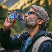 Hawaii Turtles Pattern Special Blue 4 in 1 Can Cooler Tumbler - Polynesian Pride