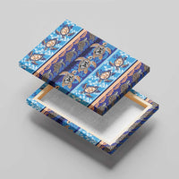 Hawaii Turtles Pattern Special Blue Canvas Wall Art - Polynesian Pride