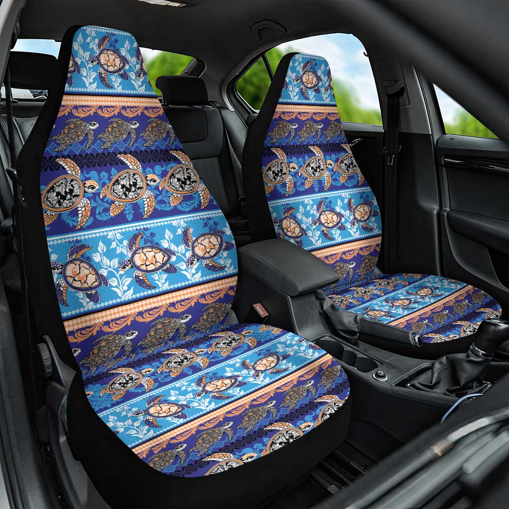 Hawaii Turtles Pattern Special Blue Car Seat Cover - Polynesian Pride