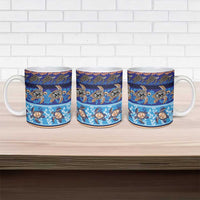 Hawaii Turtles Pattern Special Blue Ceramic Mug - Polynesian Pride