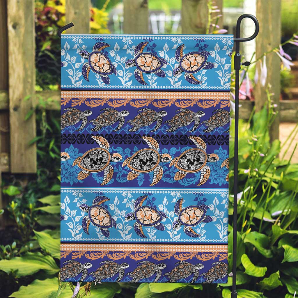 Hawaii Turtles Pattern Special Blue Garden Flag - Polynesian Pride