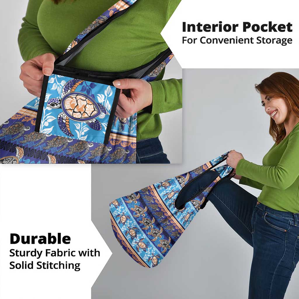 Hawaii Turtles Pattern Special Blue Grocery Bag - Polynesian Pride