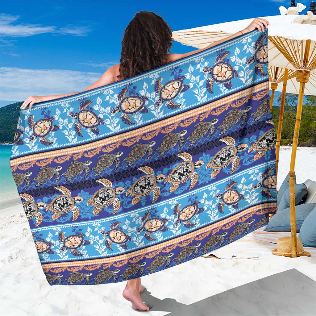 Hawaii Turtles Pattern Special Blue Sarong LT01 One Size 44 x 66 inches Blue - Polynesian Pride