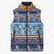 Hawaii Turtles Pattern Special Blue Sleeveless Puffer Jacket - Polynesian Pride