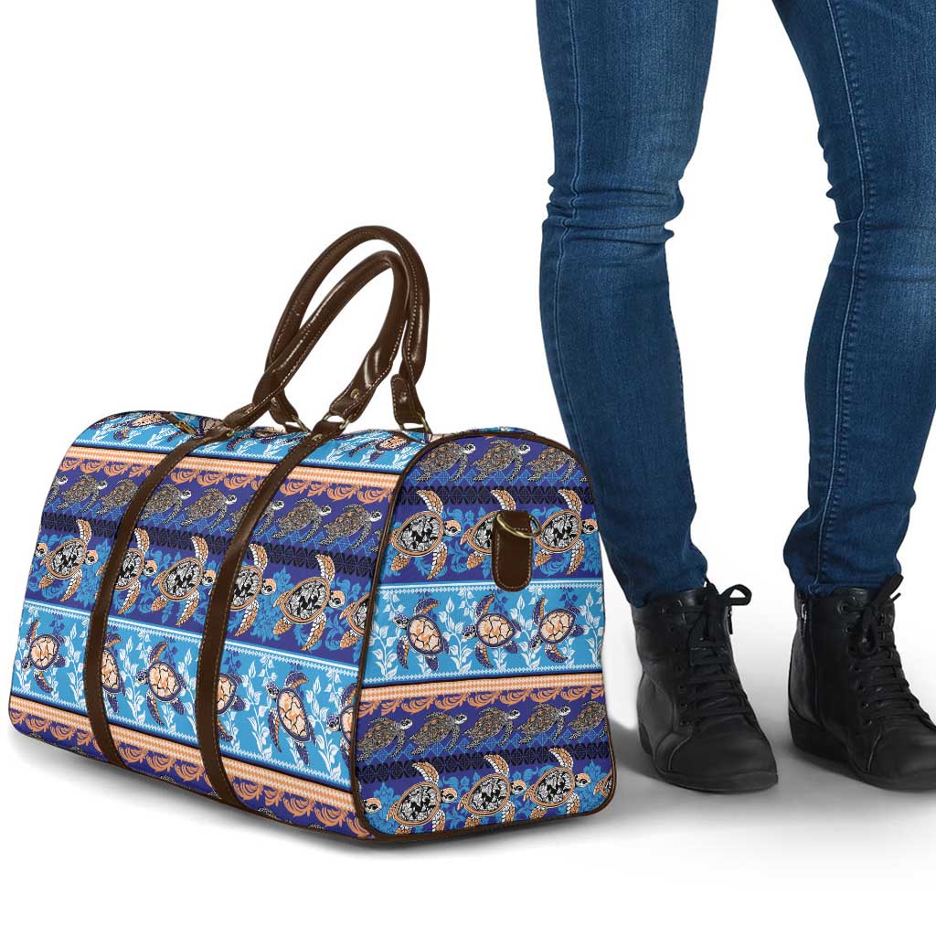 Hawaii Turtles Pattern Special Blue Travel Bag - Polynesian Pride