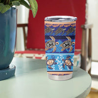 Hawaii Turtles Pattern Special Blue Tumbler Cup - Polynesian Pride