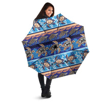 Hawaii Turtles Pattern Special Blue Umbrella - Polynesian Pride