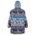 Hawaii Turtles Pattern Special Blue Wearable Blanket Hoodie - Polynesian Pride