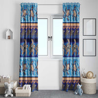 Hawaii Turtles Pattern Special Blue Window Curtain - Polynesian Pride