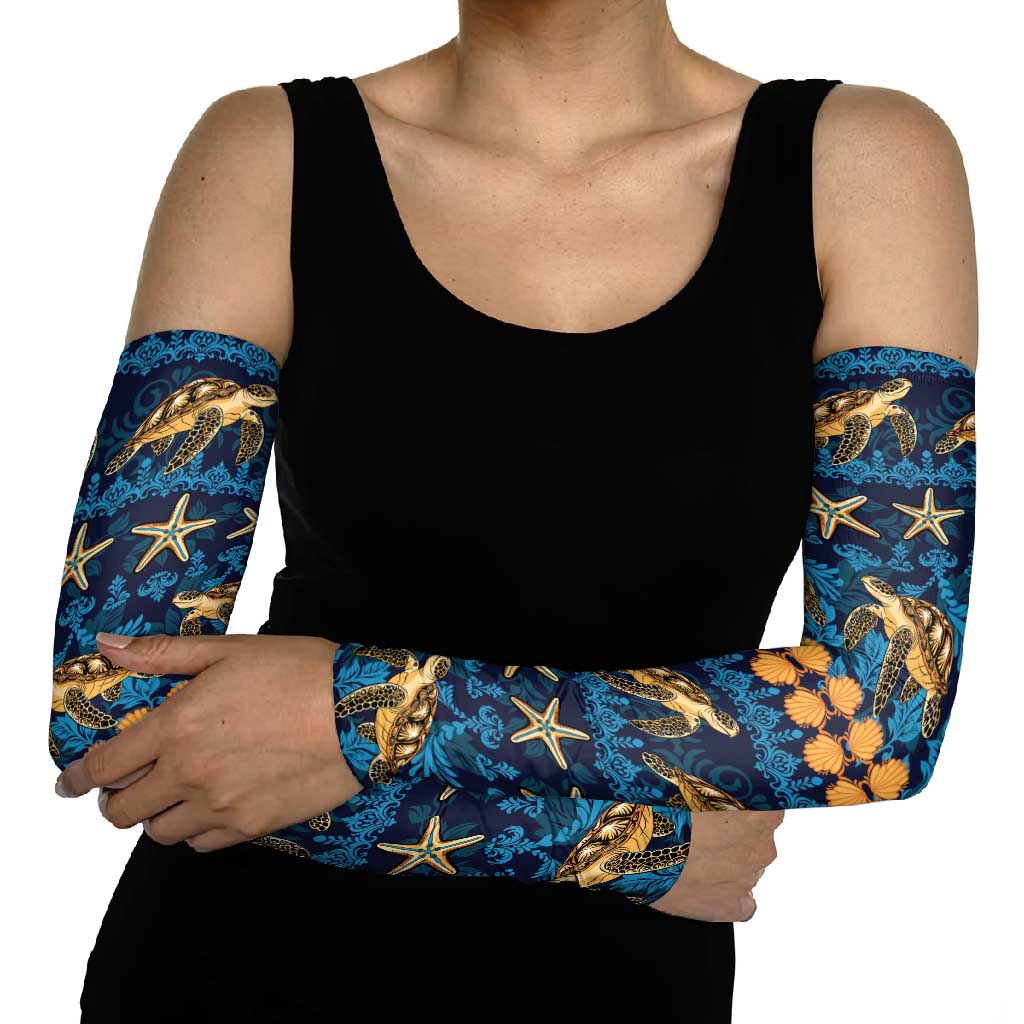 Hawaii Turtles Starfish Unique Pattern Arm Sleeves - Polynesian Pride