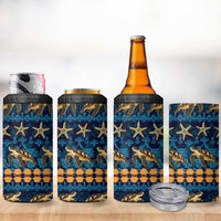 Hawaii Turtles Starfish Unique Pattern 4 in 1 Can Cooler Tumbler - Polynesian Pride