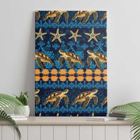 Hawaii Turtles Starfish Unique Pattern Canvas Wall Art - Polynesian Pride