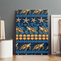 Hawaii Turtles Starfish Unique Pattern Canvas Wall Art - Polynesian Pride