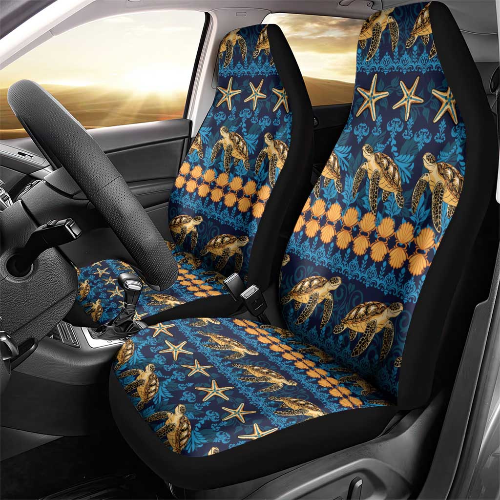 Hawaii Turtles Starfish Unique Pattern Car Seat Cover - Polynesian Pride