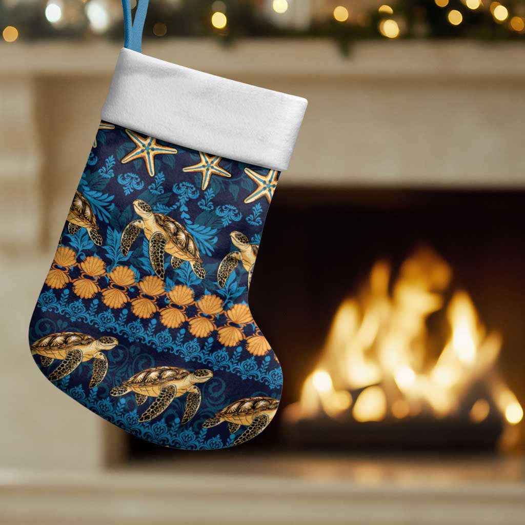 Hawaii Turtles Starfish Unique Pattern Christmas Stocking - Polynesian Pride