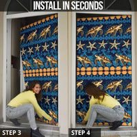 Hawaii Turtles Starfish Unique Pattern Door Cover - Polynesian Pride