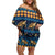 Hawaii Turtles Starfish Unique Pattern Family Matching Off Shoulder Short Dress and Hawaiian Shirt - Polynesian Pride