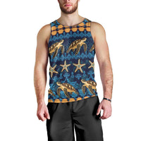 Hawaii Turtles Starfish Unique Pattern Men Tank Top - Polynesian Pride