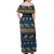 Hawaii Turtles Starfish Unique Pattern Off Shoulder Maxi Dress - Polynesian Pride