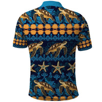 Hawaii Turtles Starfish Unique Pattern Polo Shirt - Polynesian Pride