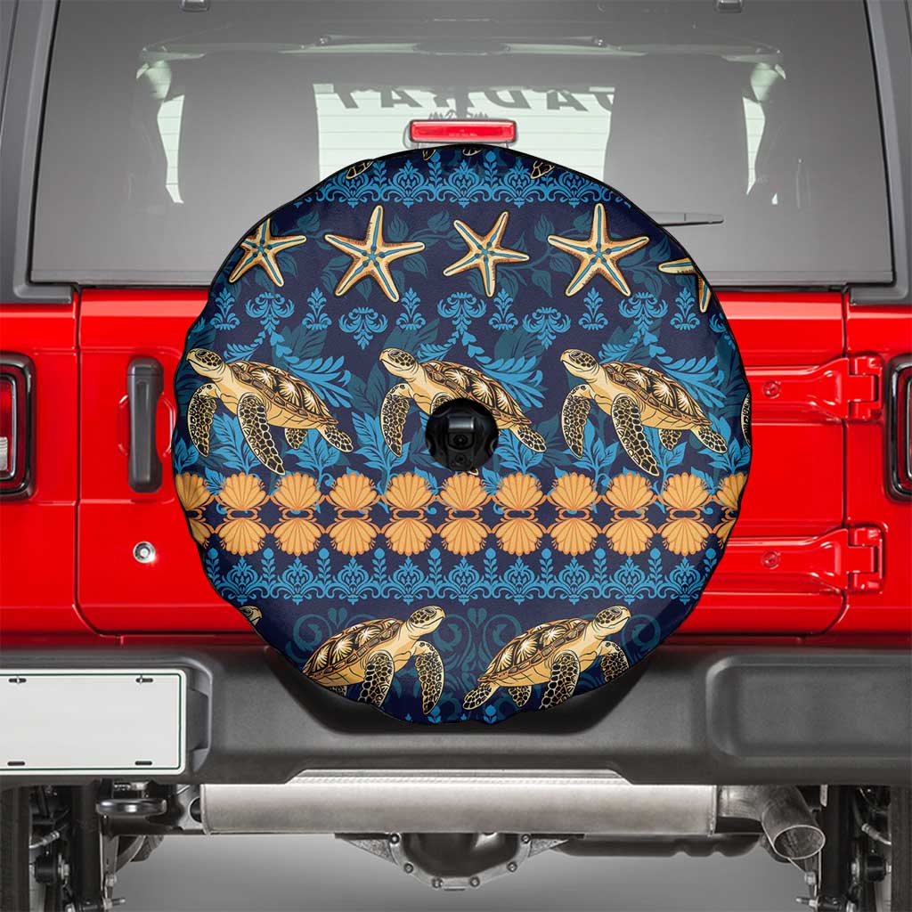 Hawaii Turtles Starfish Unique Pattern Spare Tire Cover - Polynesian Pride