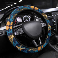 Hawaii Turtles Starfish Unique Pattern Steering Wheel Cover - Polynesian Pride