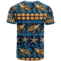 Hawaii Turtles Starfish Unique Pattern T Shirt - Polynesian Pride
