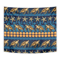 Hawaii Turtles Starfish Unique Pattern Tapestry - Polynesian Pride