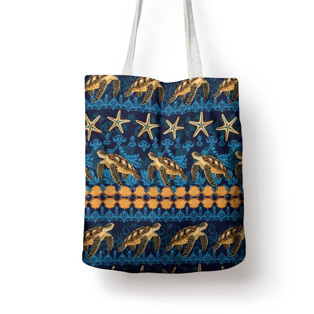 Hawaii Turtles Starfish Unique Pattern Tote Bag - Polynesian Pride