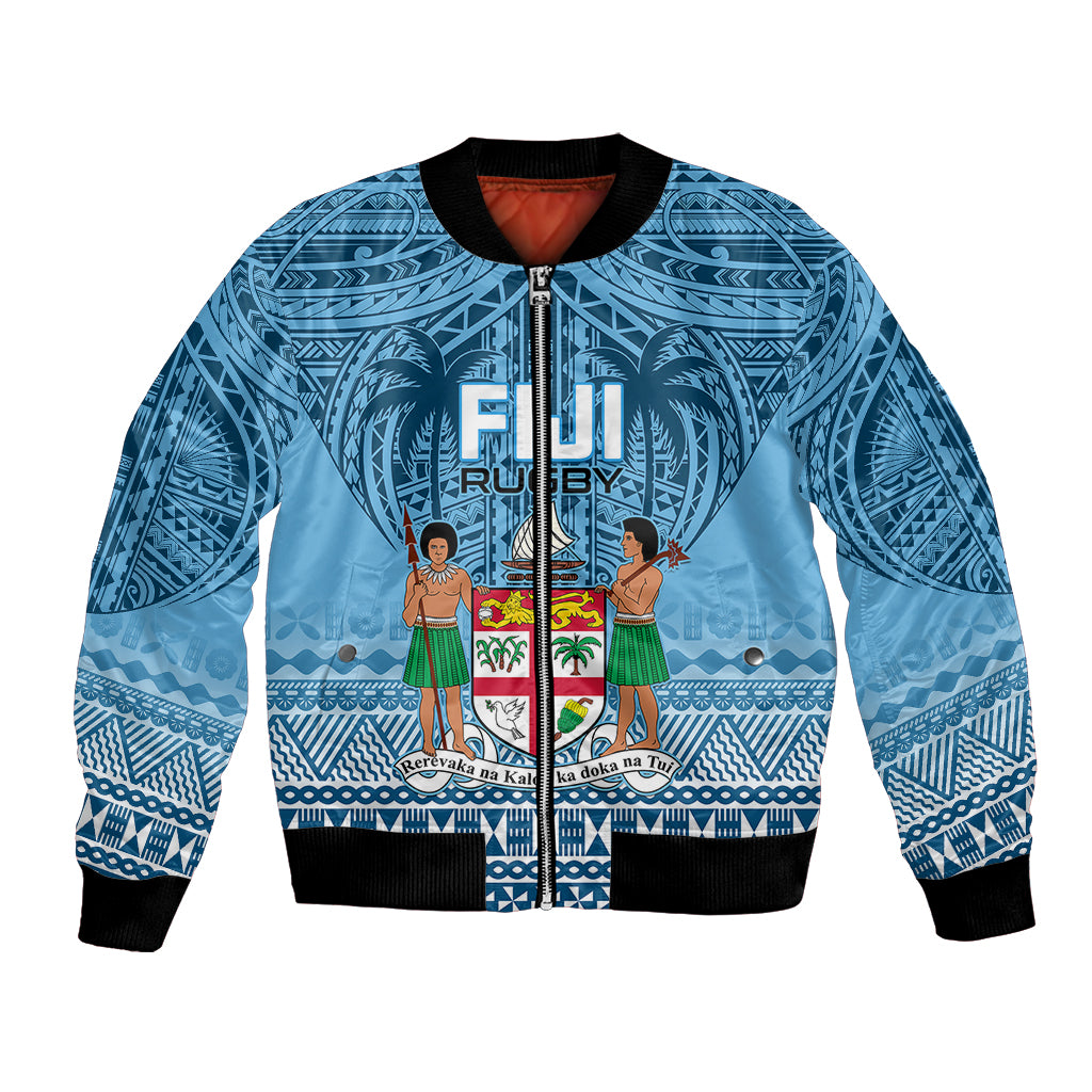 Fiji Rugby Bomber Jacket Fijian Go 2023 World Cup LT01 Unisex Blue - Polynesian Pride