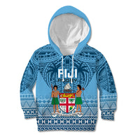 Custom Fiji Rugby Kid Hoodie Fijian Go 2023 World Cup LT01 Blue - Polynesian Pride