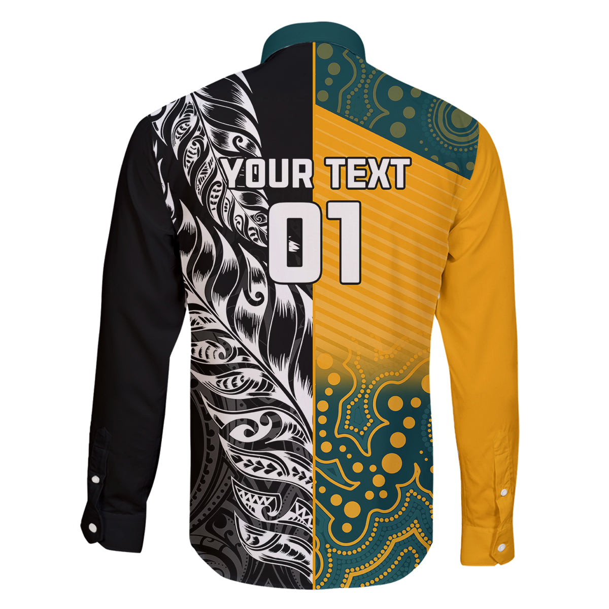 custom-new-zealand-and-ausrtralia-rugby-family-matching-long-sleeve-bodycon-dress-and-hawaiian-shirt-wallabies-kiwi-silver-fern-2023-world-cup