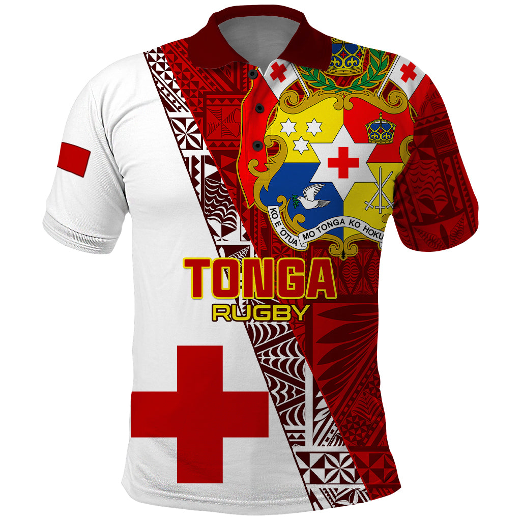 Tonga Rugby Polo Shirt Tongan Go 2023 World Cup LT01 Red - Polynesian Pride