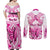 personalised-pink-out-couples-matching-off-shoulder-maxi-dress-and-long-sleeve-button-shirts-breast-cancer-awareness-polynesian-pattern-white-version