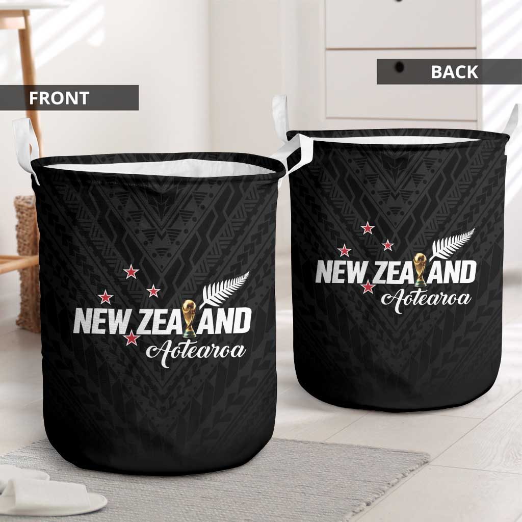 Football New Zealand Laundry Basket Aotearoa United Black Version - Polynesian Pride