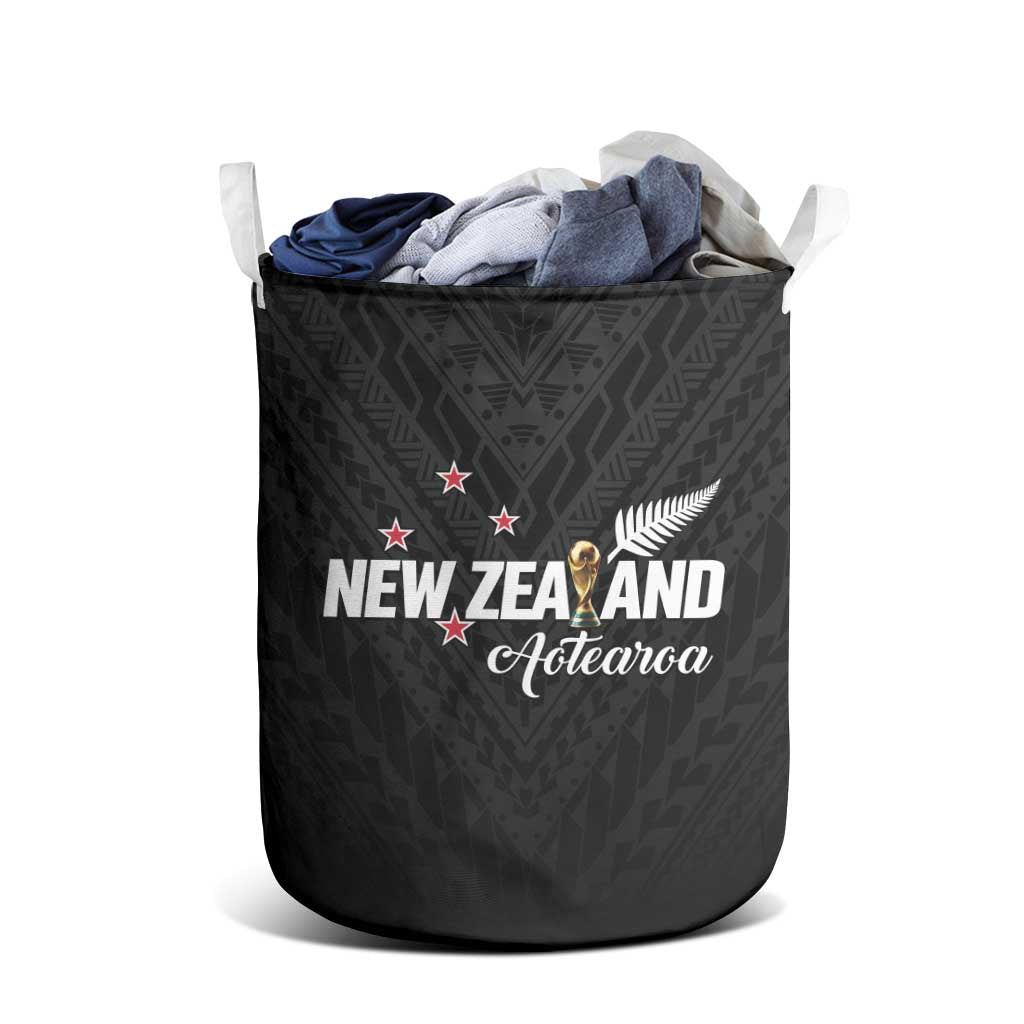 Football New Zealand Laundry Basket Aotearoa United Black Version - Polynesian Pride
