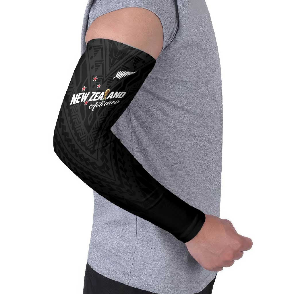 Custom Football New Zealand Arm Sleeves Aotearoa United Black Version - Polynesian Pride