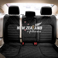 Football New Zealand Back Car Seat Cover Aotearoa United Black Version - Polynesian Pride