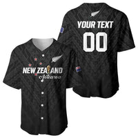 Custom Football New Zealand Baseball Jersey Aotearoa United Black Version - Polynesian Pride