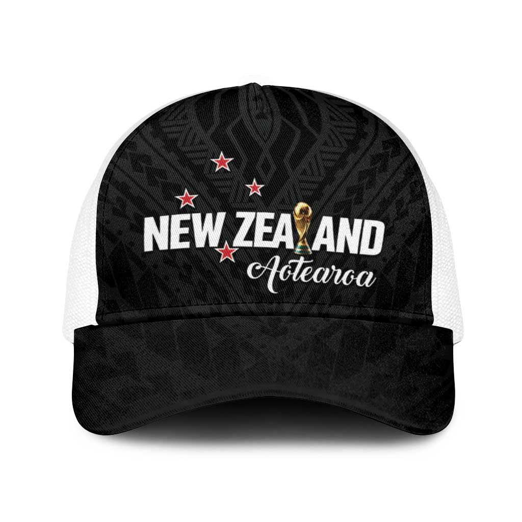 Football New Zealand Baseball Net Cap Aotearoa United Black Version - Polynesian Pride