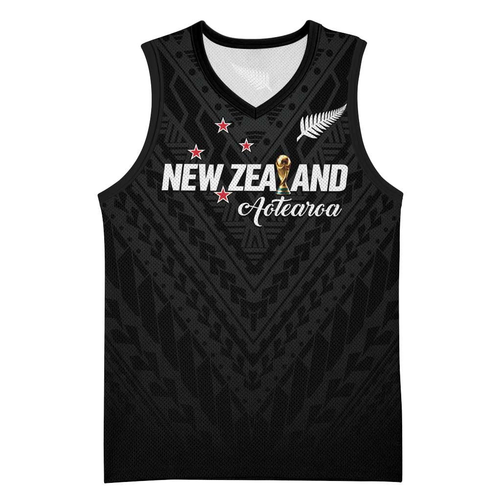 Custom Football New Zealand Basketball Jersey Aotearoa United Black Version - Polynesian Pride