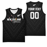 Custom Football New Zealand Basketball Jersey Aotearoa United Black Version - Polynesian Pride