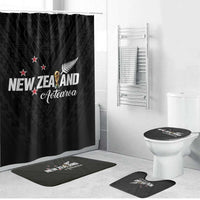 Football New Zealand Bathroom Set Aotearoa United Black Version - Polynesian Pride