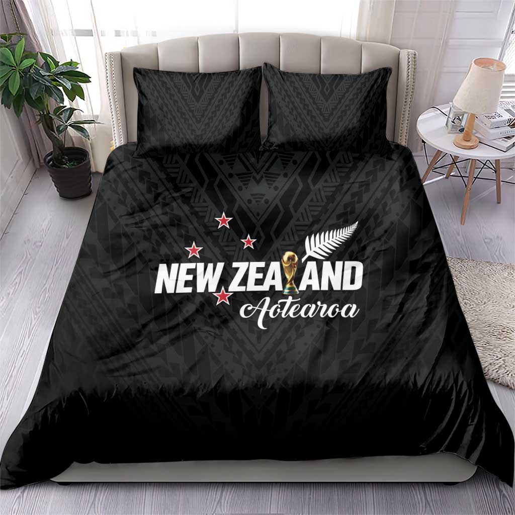 Football New Zealand Bedding Set Aotearoa United Black Version - Polynesian Pride