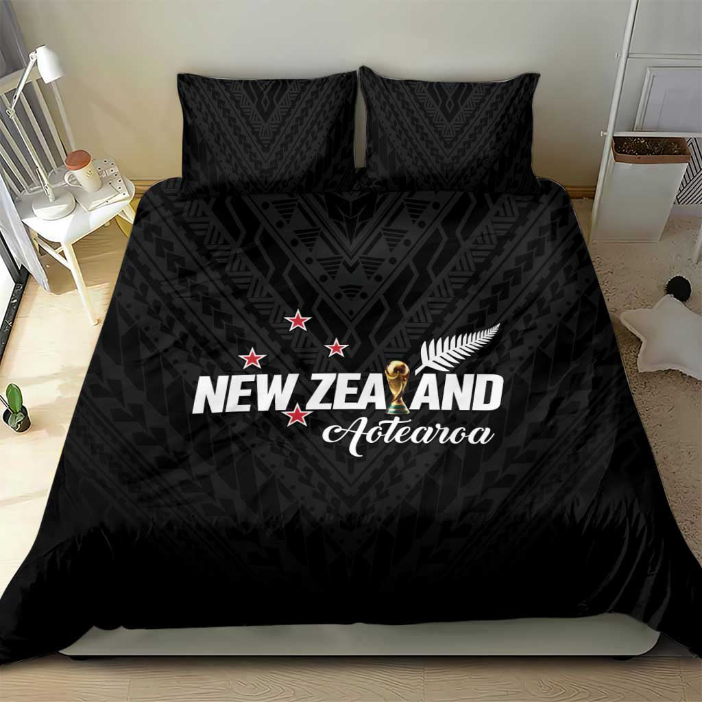Football New Zealand Bedding Set Aotearoa United Black Version - Polynesian Pride