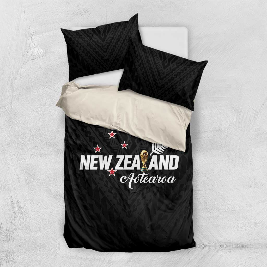 Football New Zealand Bedding Set Aotearoa United Black Version - Polynesian Pride