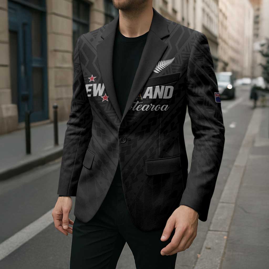 Custom Football New Zealand Blazer Aotearoa United Black Version - Polynesian Pride